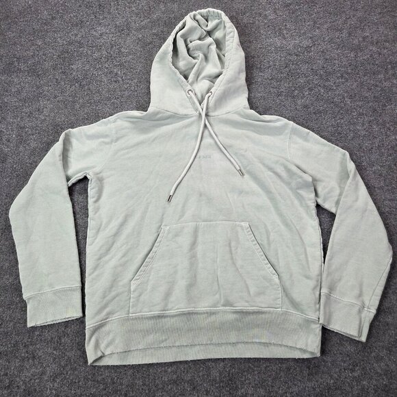 BLK DNM Hoodie Mens Medium Sweater 01 Distressed Raw Hem Pullover Casual - Picture 1 of 16